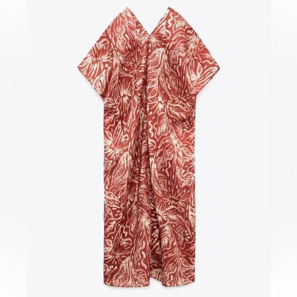 ZARA RAMIE TUNIC DRESS SIZE LARGE - Picture 5 of 7